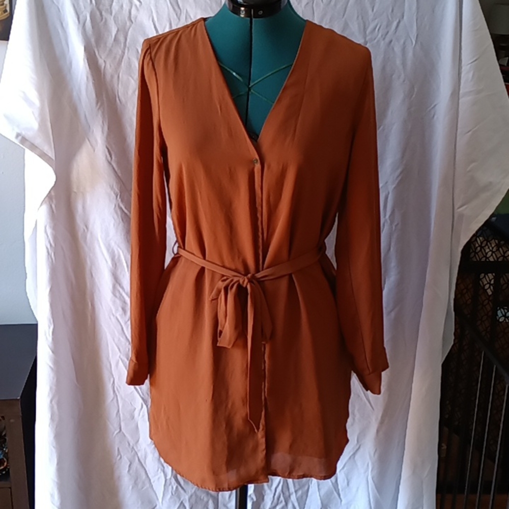 Forever 21 Brown button down shirt dress